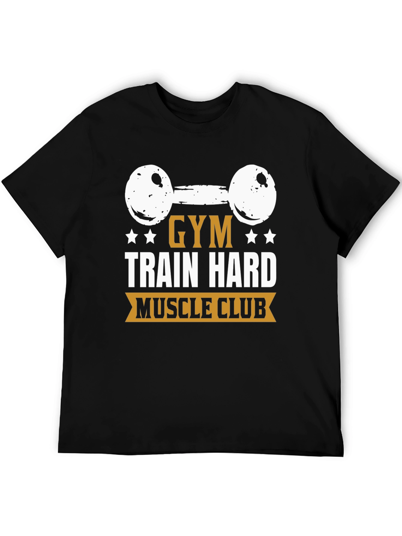 Gym Train Hard Muscle Club Black T-Shirt