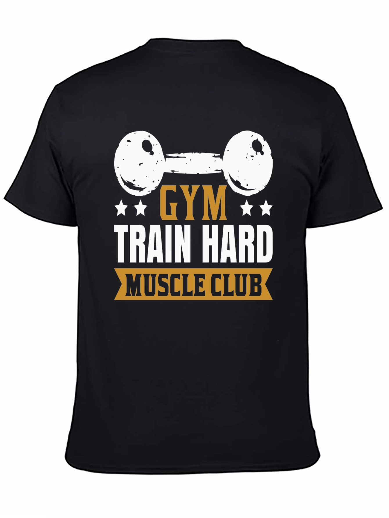 Gym Train Hard Muscle Club Black T-Shirt