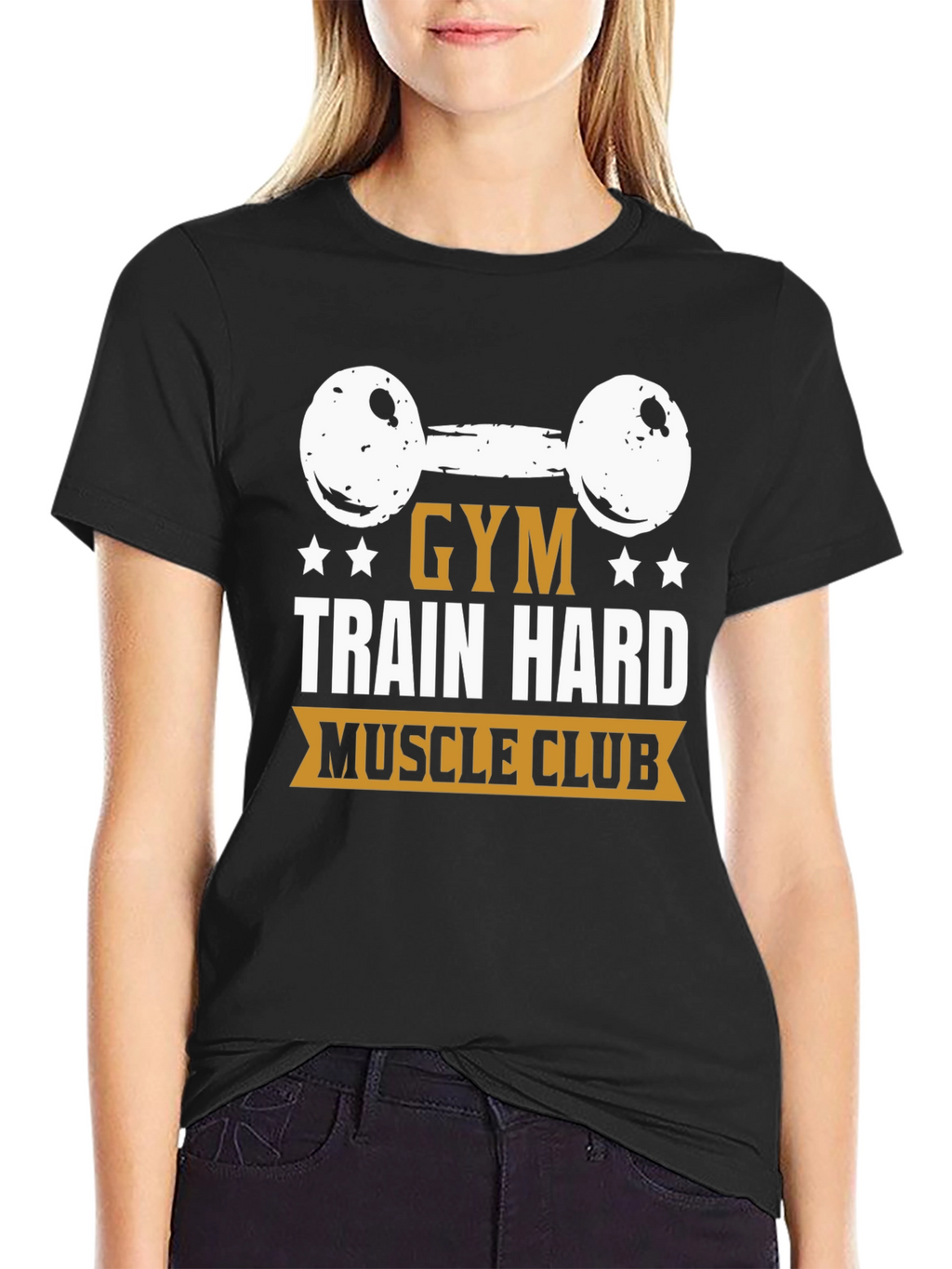 Gym Train Hard Muscle Club Black T-Shirt