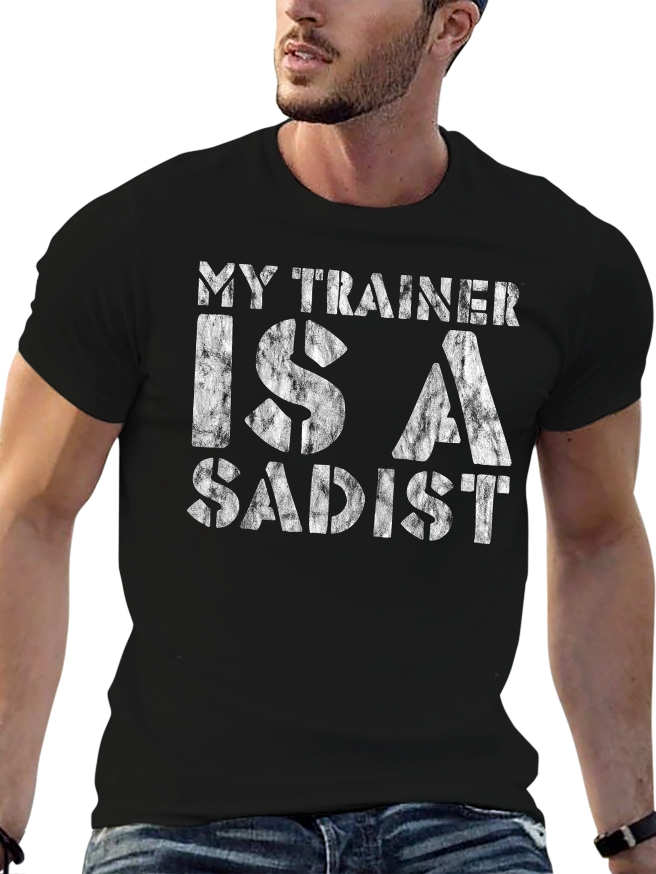 My Trainer is a Sadist Black T-Shirt