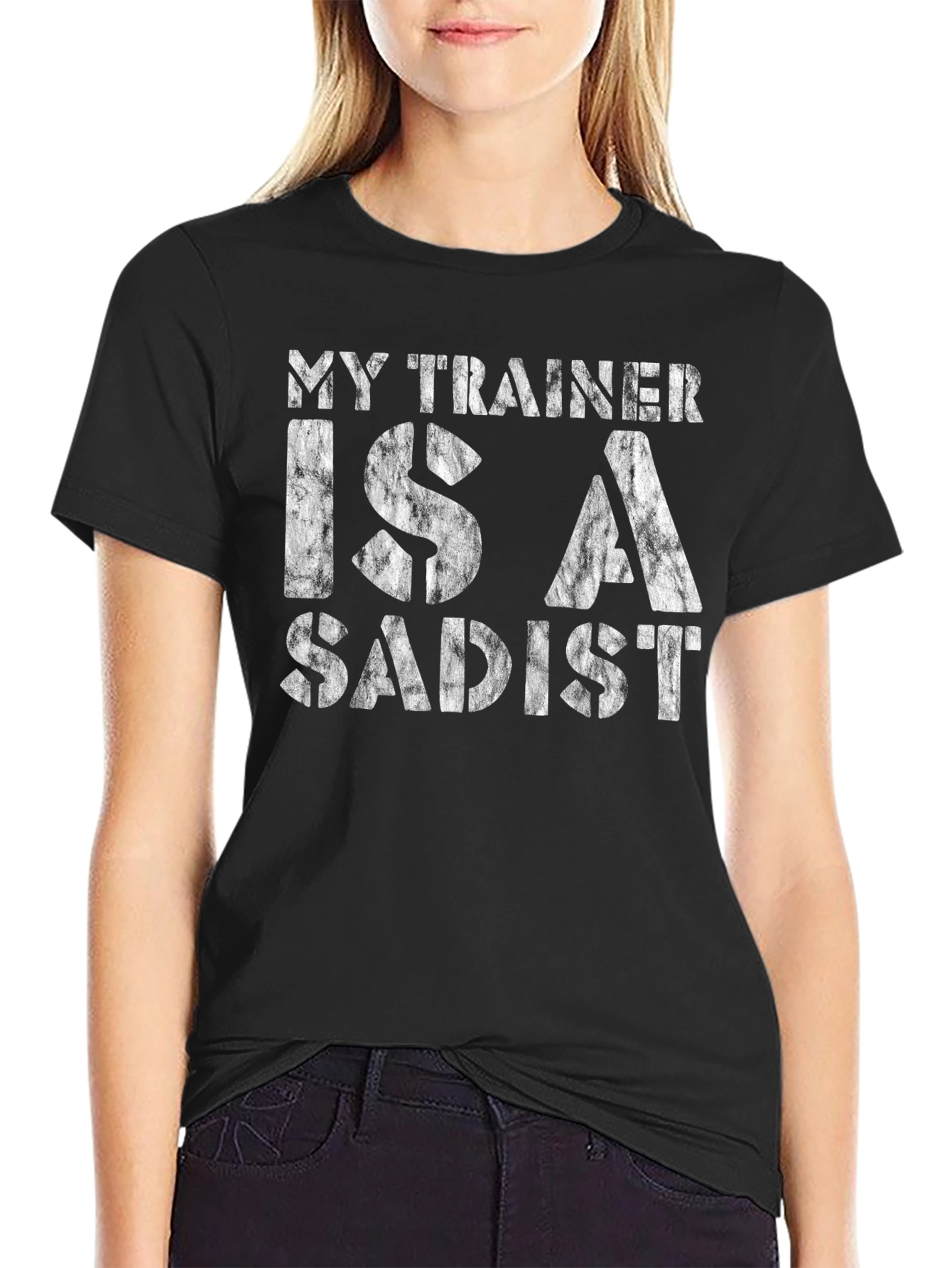 My Trainer is a Sadist Black T-Shirt