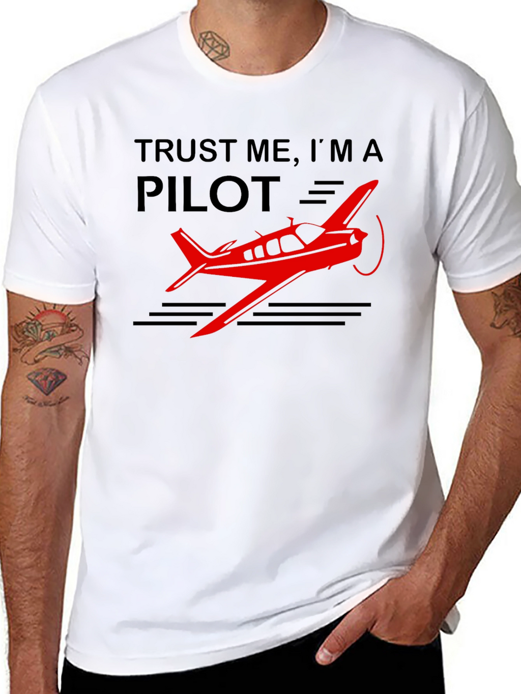 Trust Me Im A Pilot Black T-Shirt