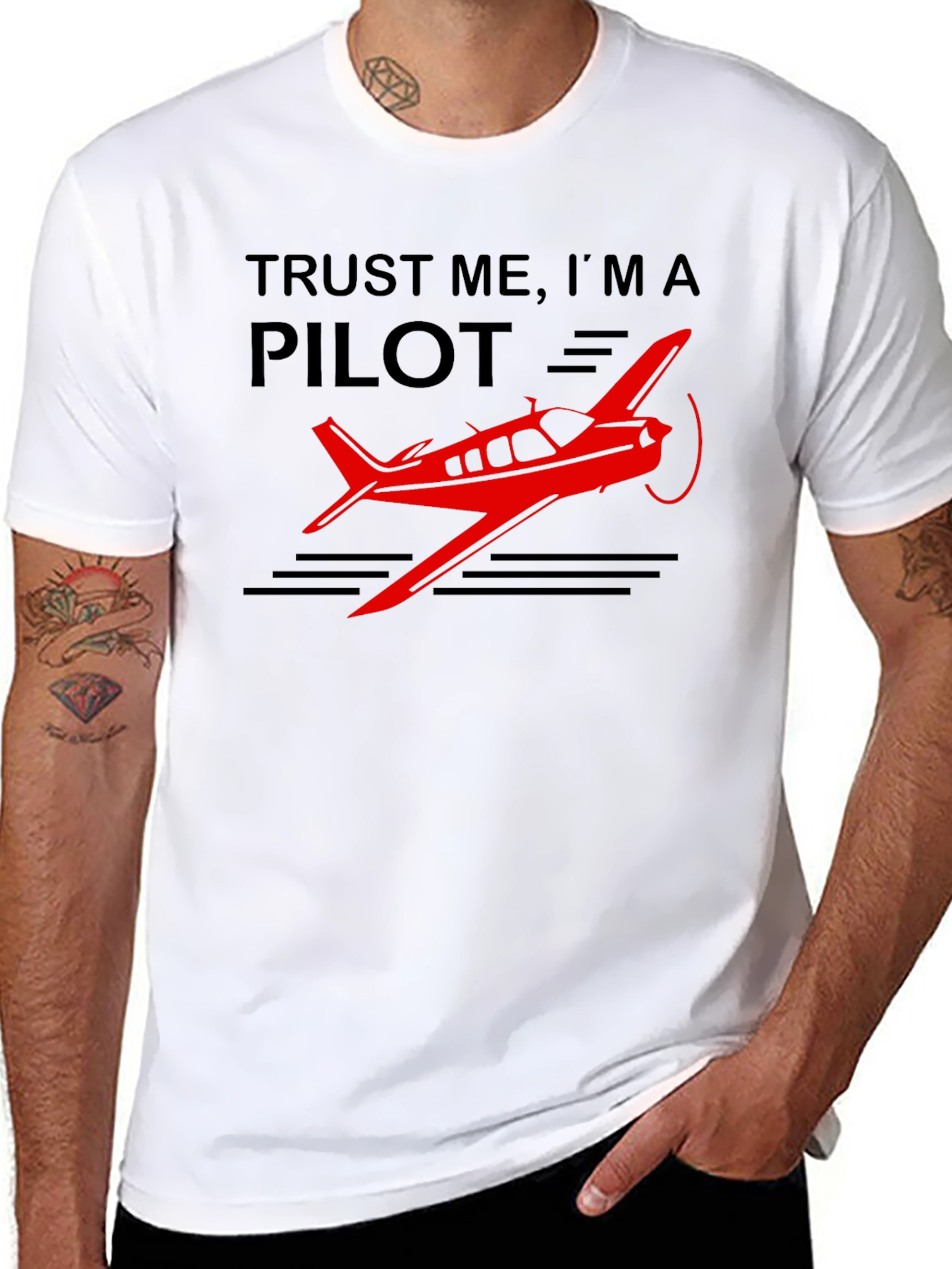 Trust Me Im A Pilot Black T-Shirt