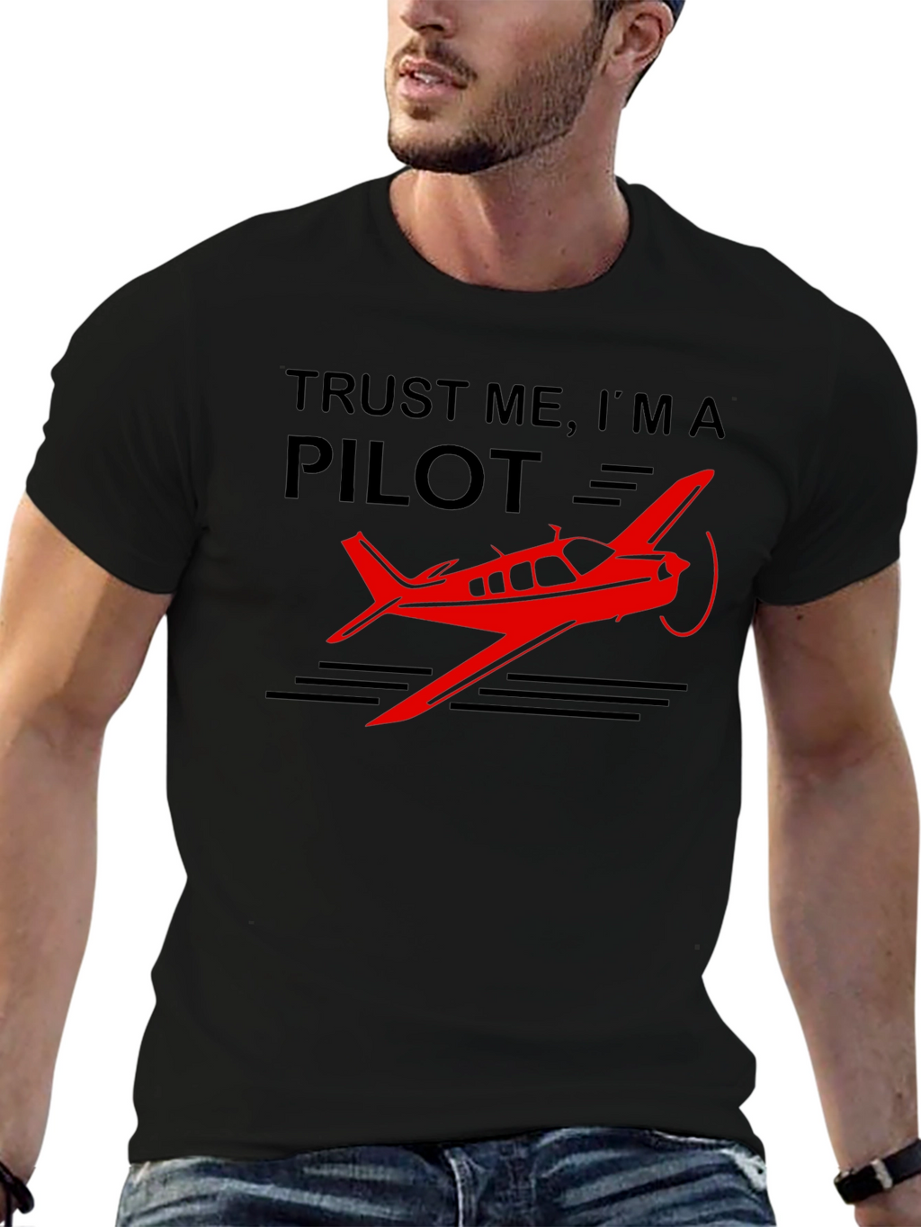 Trust Me Im A Pilot Black T-Shirt
