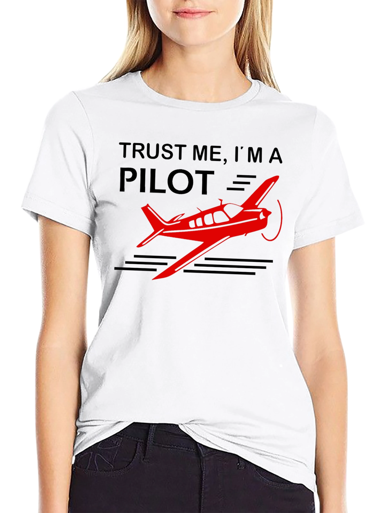 Trust Me Im A Pilot Black T-Shirt