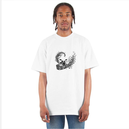 Drums With Floating Music Notes