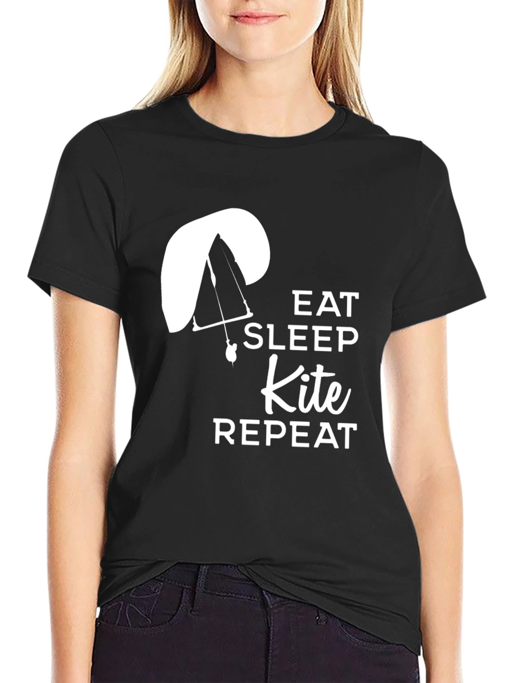 Eat Sleep Kite Repeat T-Shirt - Paragliding Design