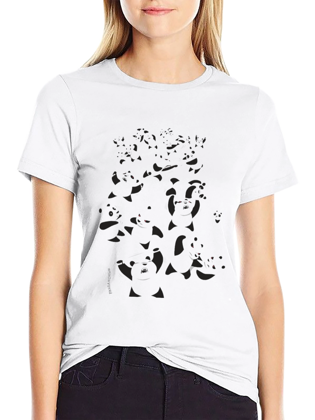 Mens Dark Panda Graphic T-Shirt