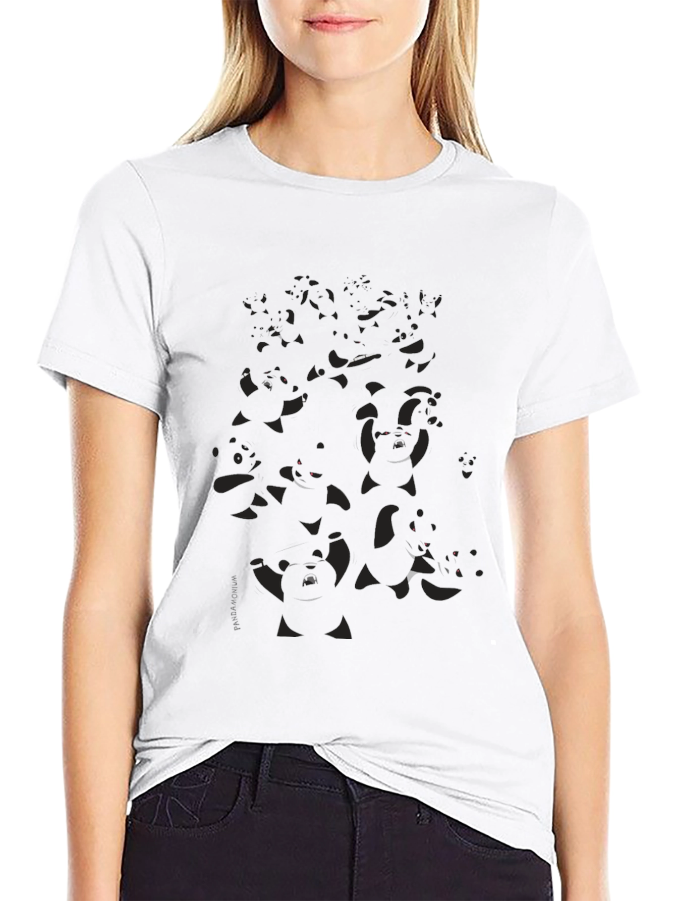 Mens Dark Panda Graphic T-Shirt