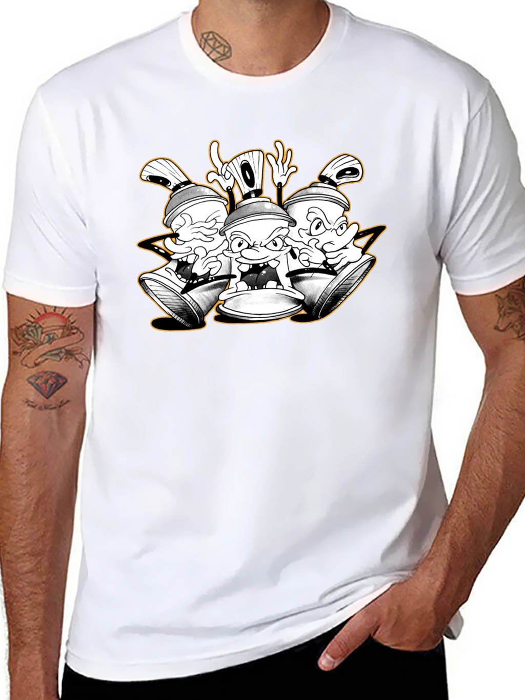 Cartoon Spray Paint Can Graphic Tee