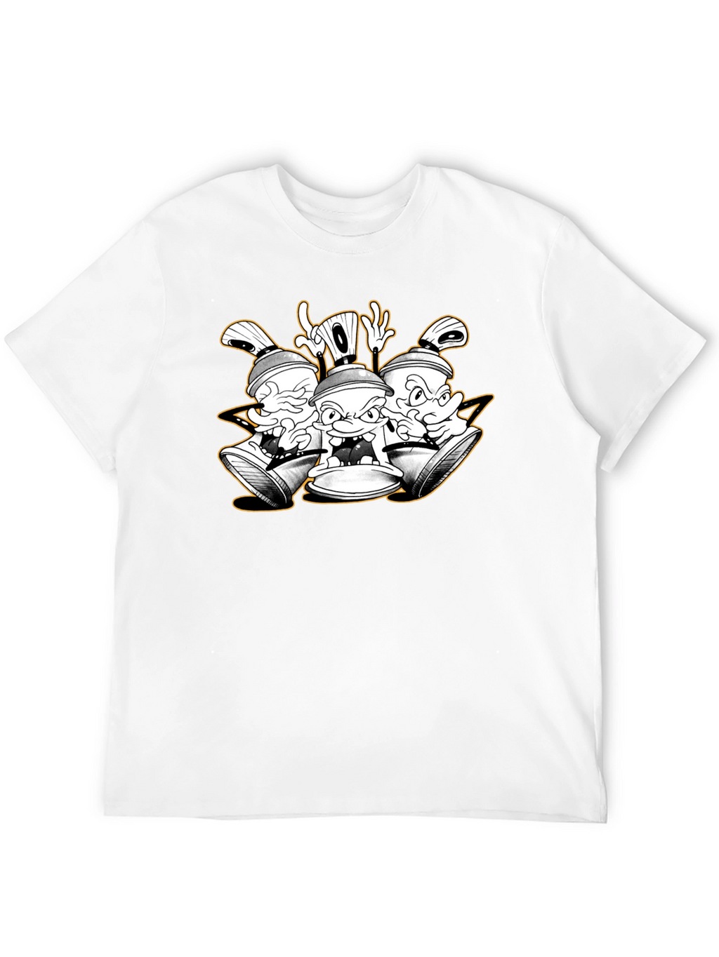 Cartoon Spray Paint Can Graphic Tee