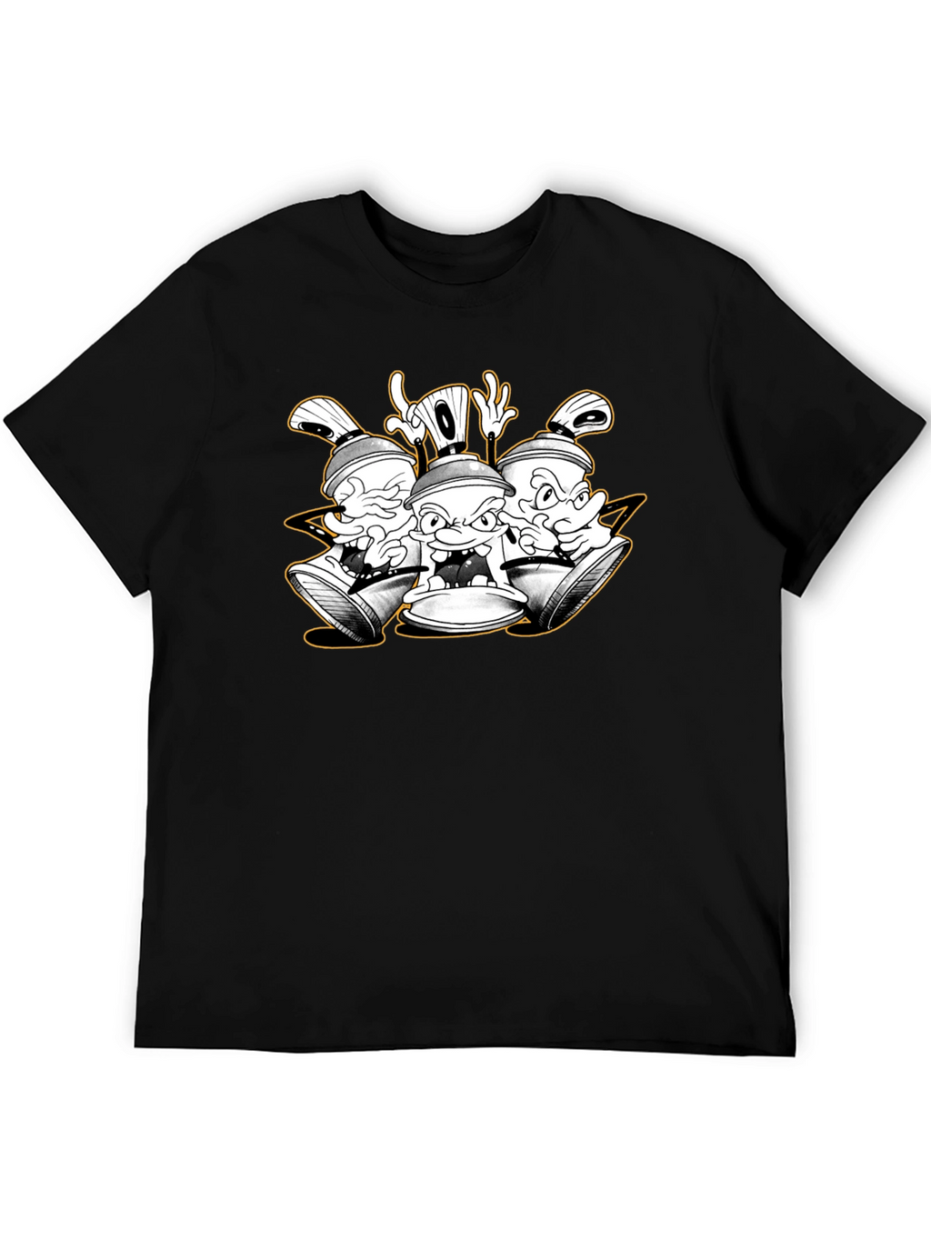 Cartoon Spray Paint Can Graphic Tee
