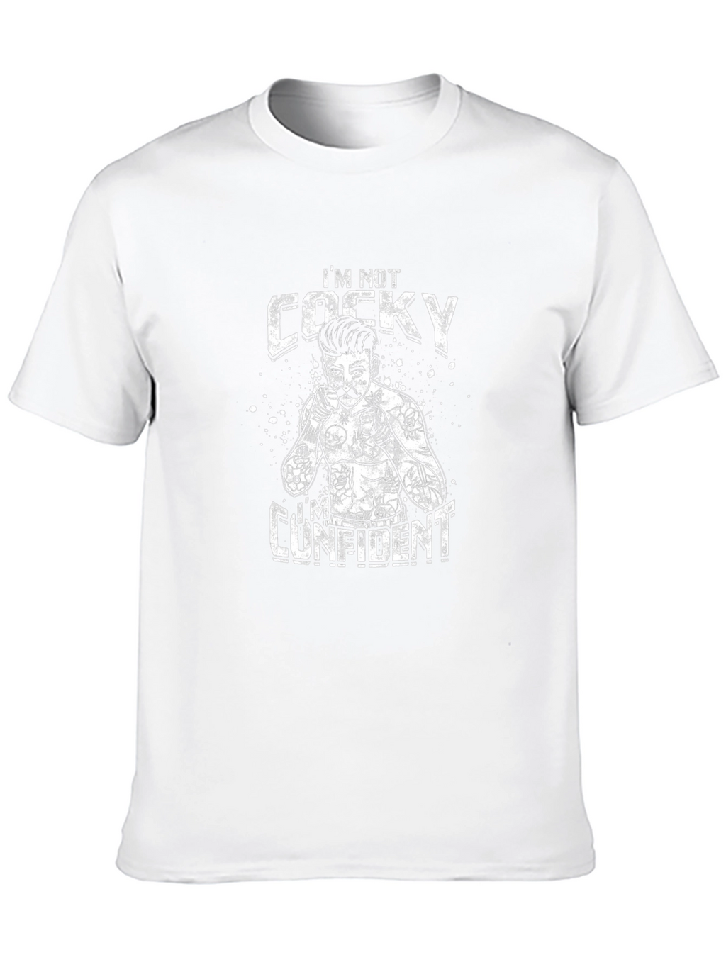 Confident Boxer Graphic T-Shirt - Black