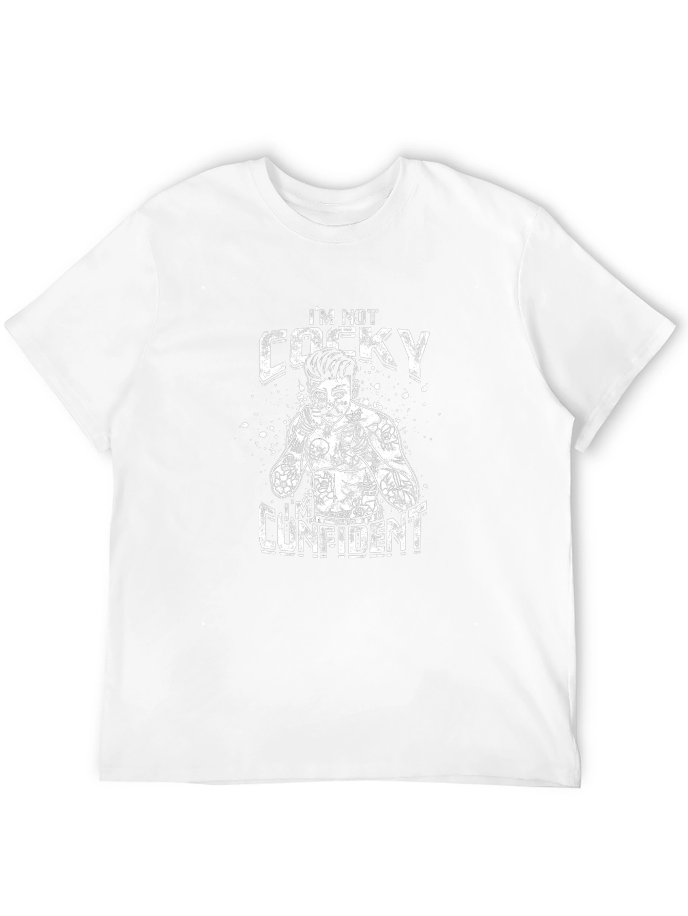 Confident Boxer Graphic T-Shirt - Black