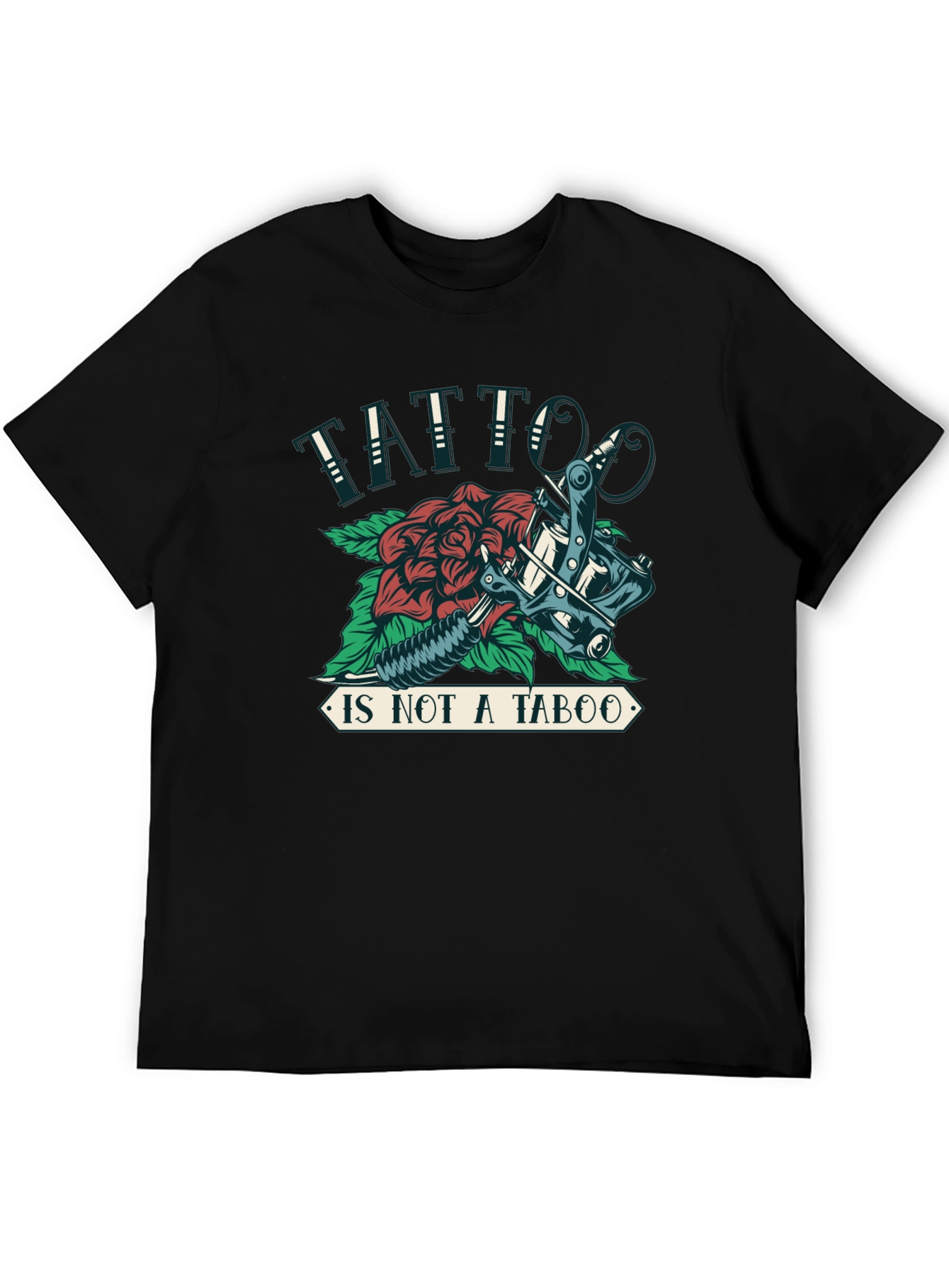 Tattoo Is Not a Taboo Black Graphic Tee