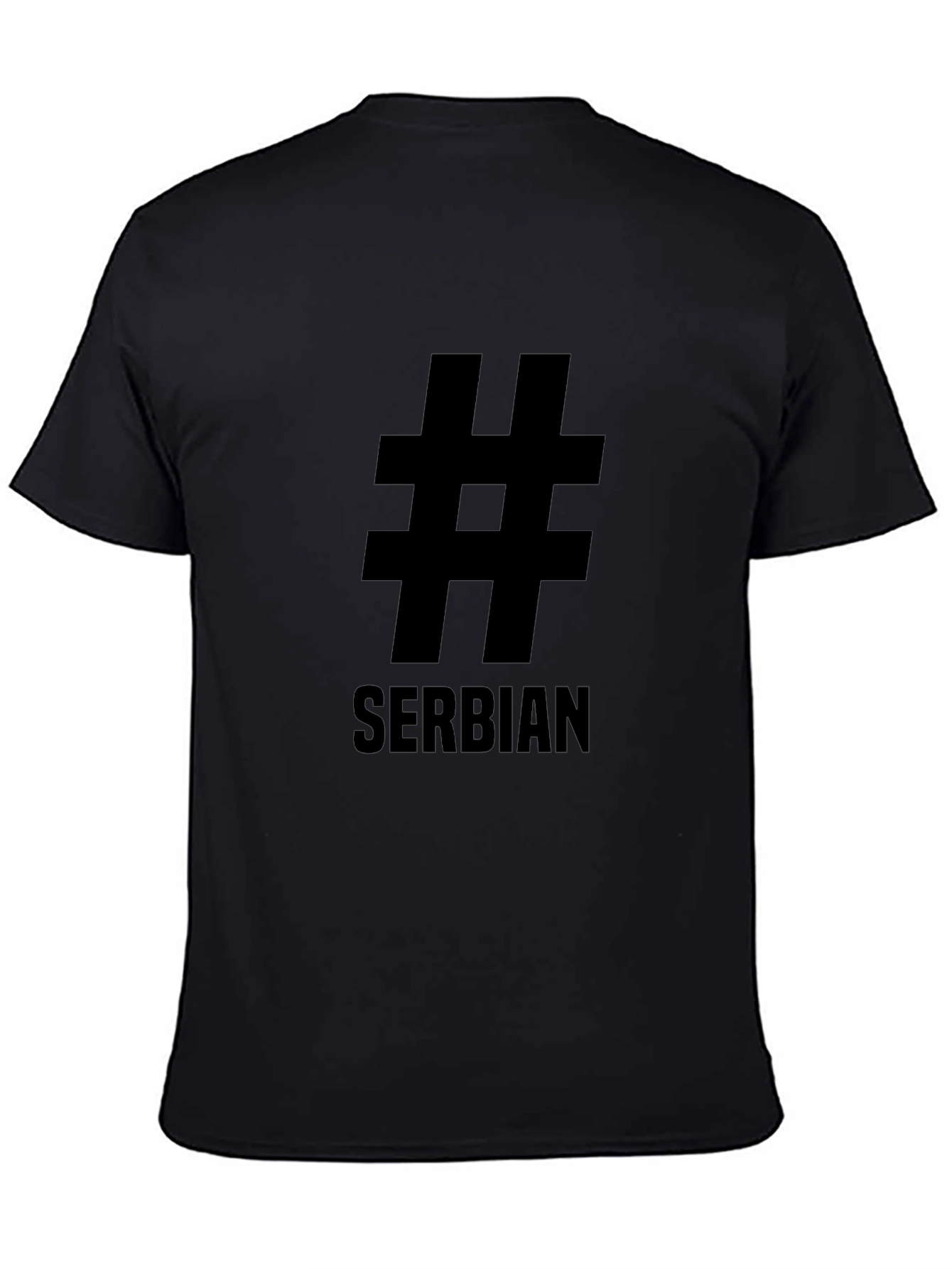 Hashtag Serbian Pride Black T-Shirt