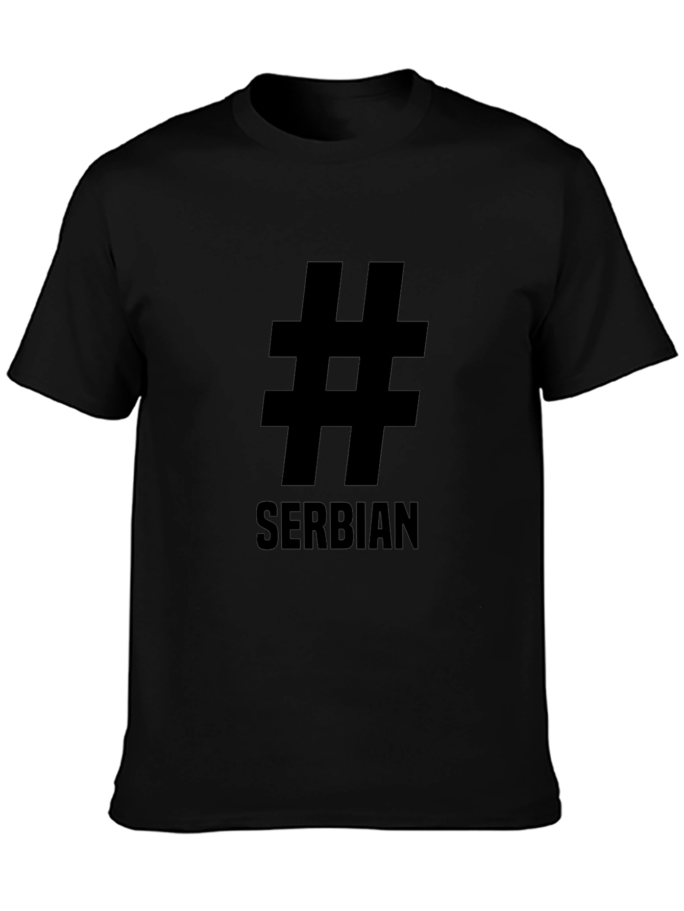 Hashtag Serbian Pride Black T-Shirt