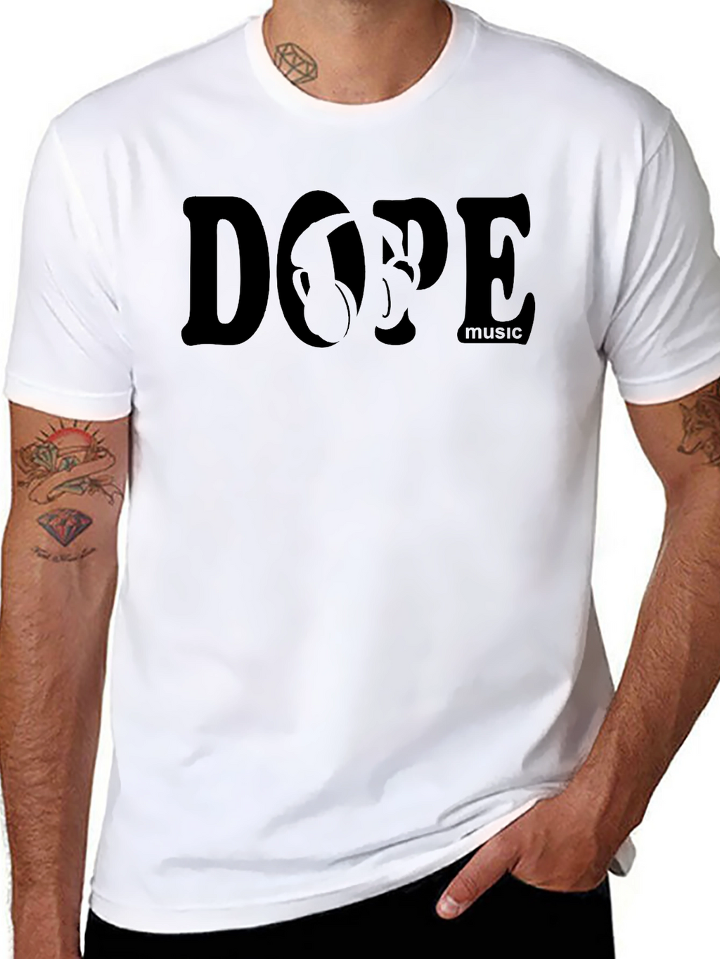 Dope Music Graphic Black T-Shirt