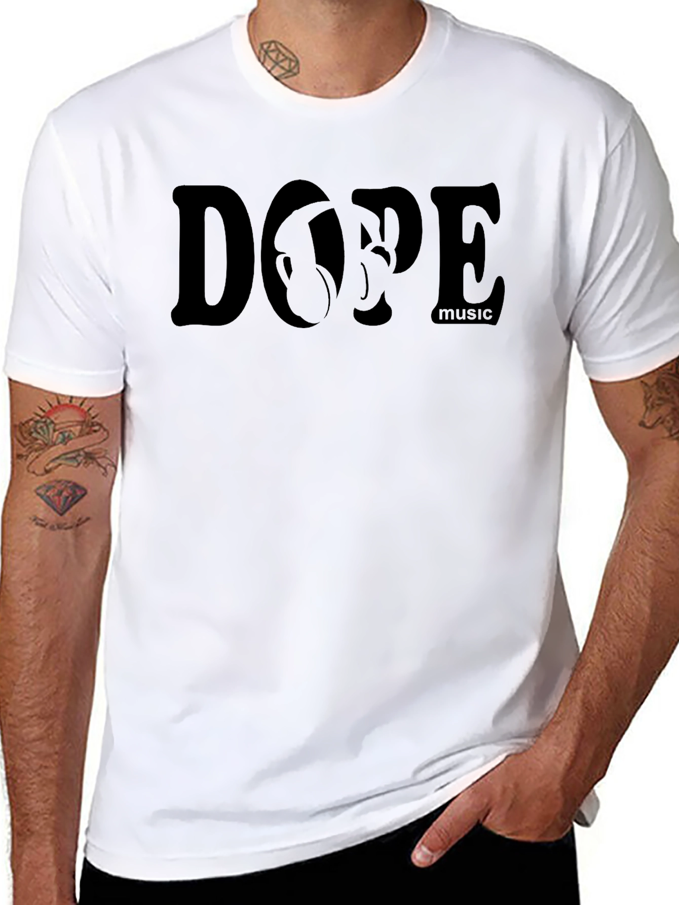 Dope Music Graphic Black T-Shirt