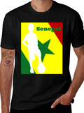 Senegal Soccer T-Shirt - Black Cotton Tee