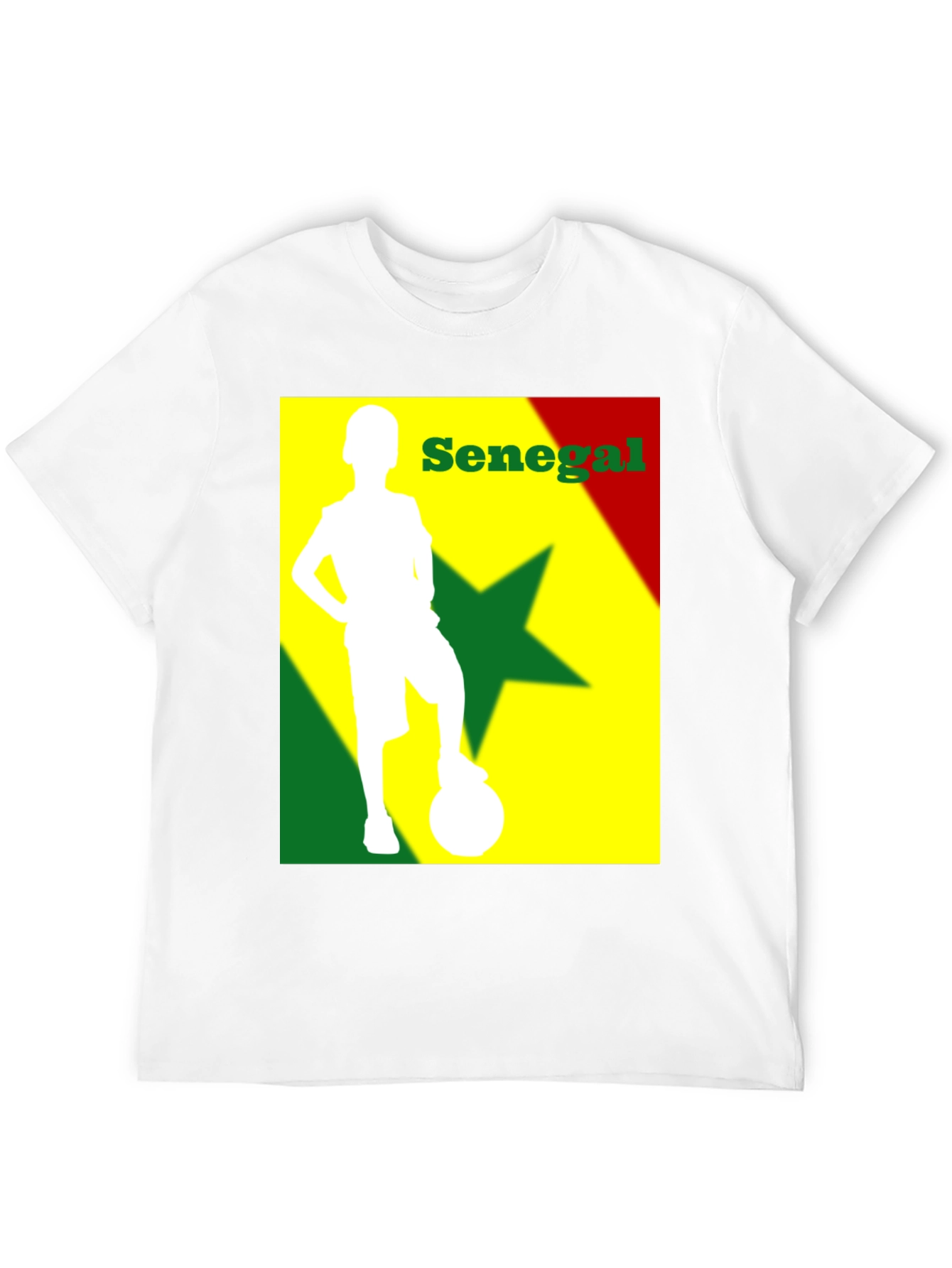 Senegal Soccer T-Shirt - Black Cotton Tee