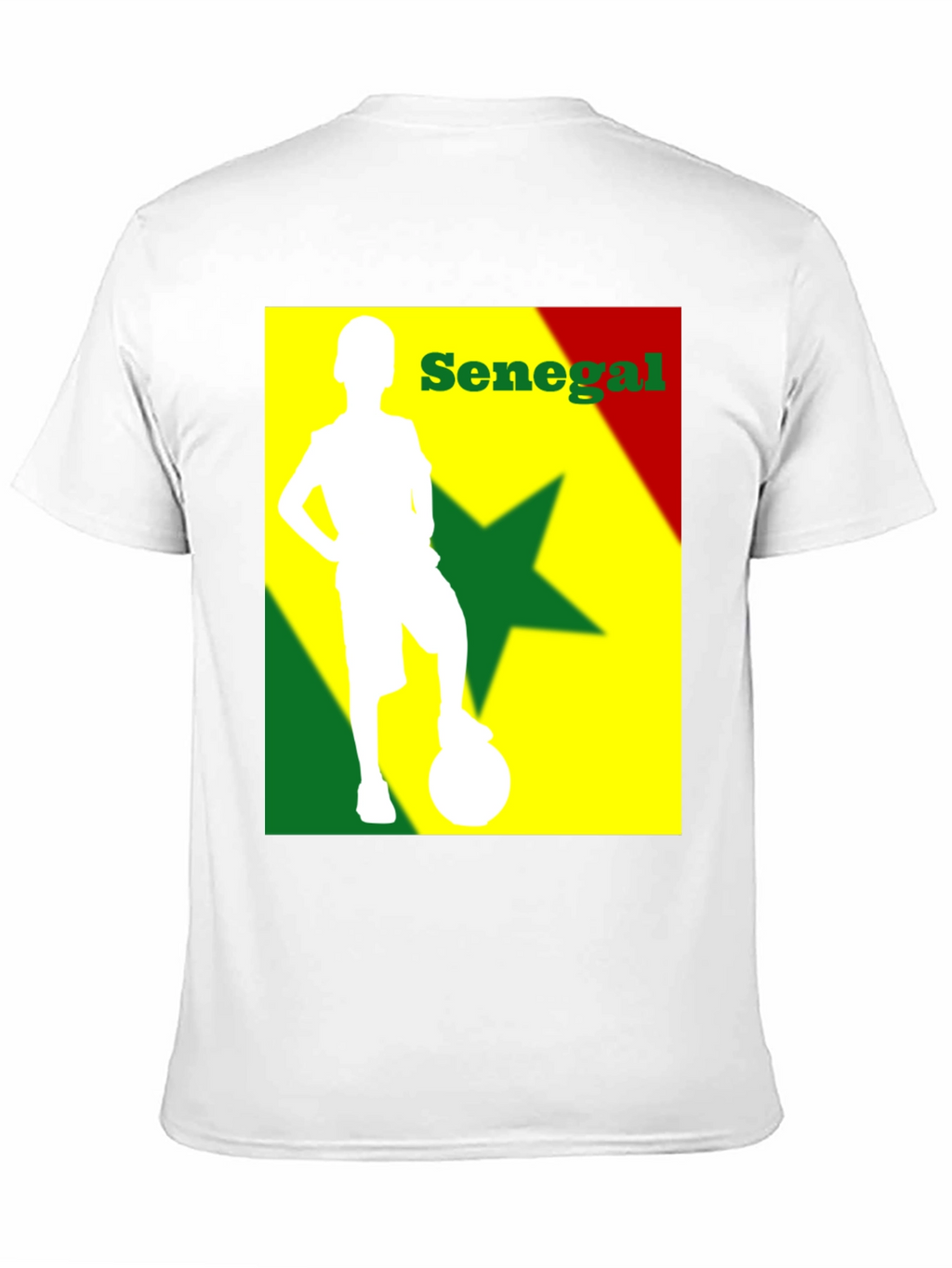 Senegal Soccer T-Shirt - Black Cotton Tee