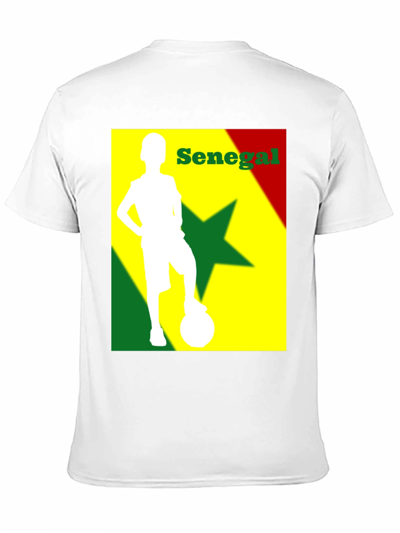 Senegal Soccer T-Shirt - Black Cotton Tee