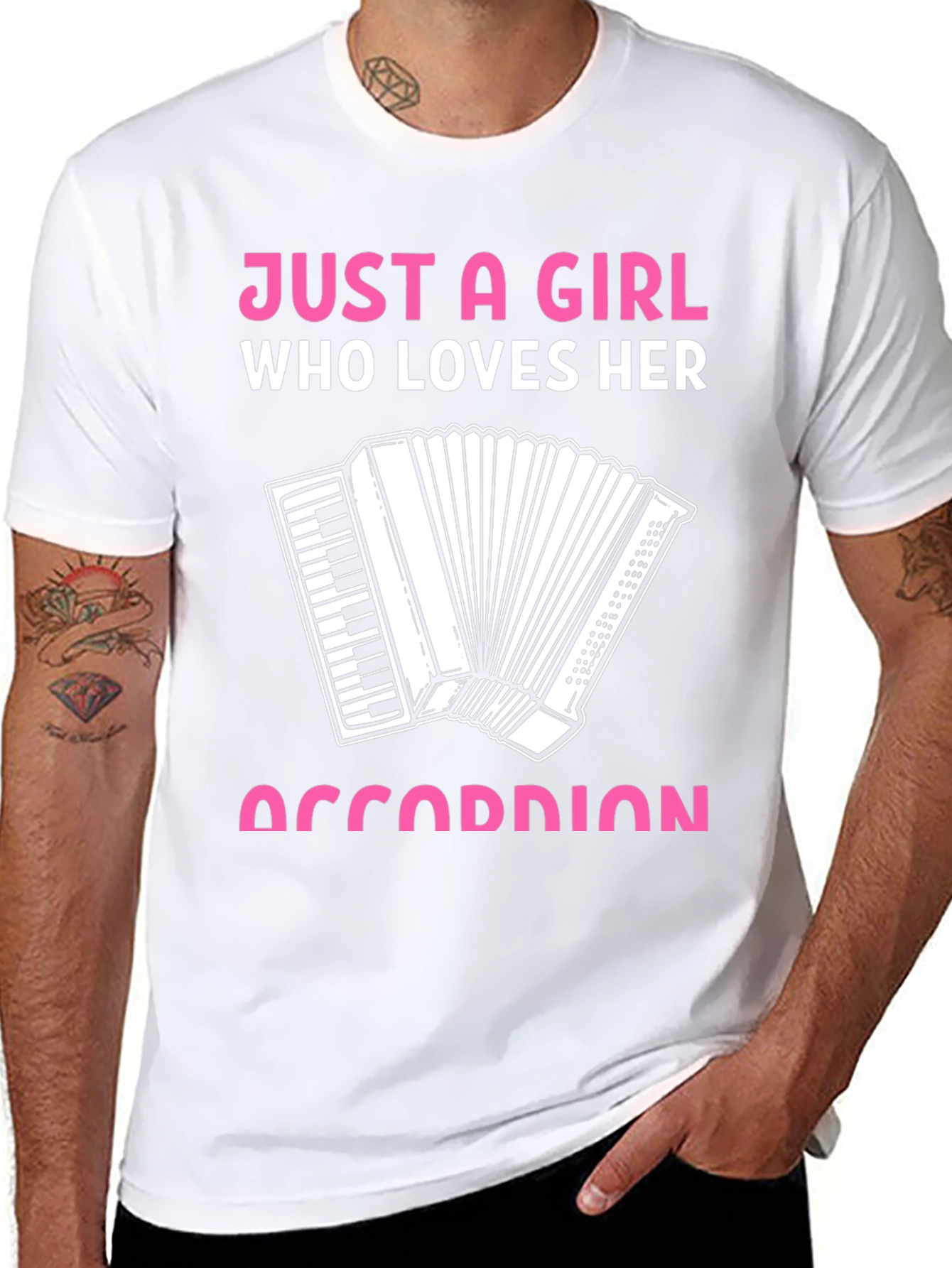 Just a Girl Who Loves Her Accordion T-Shirt