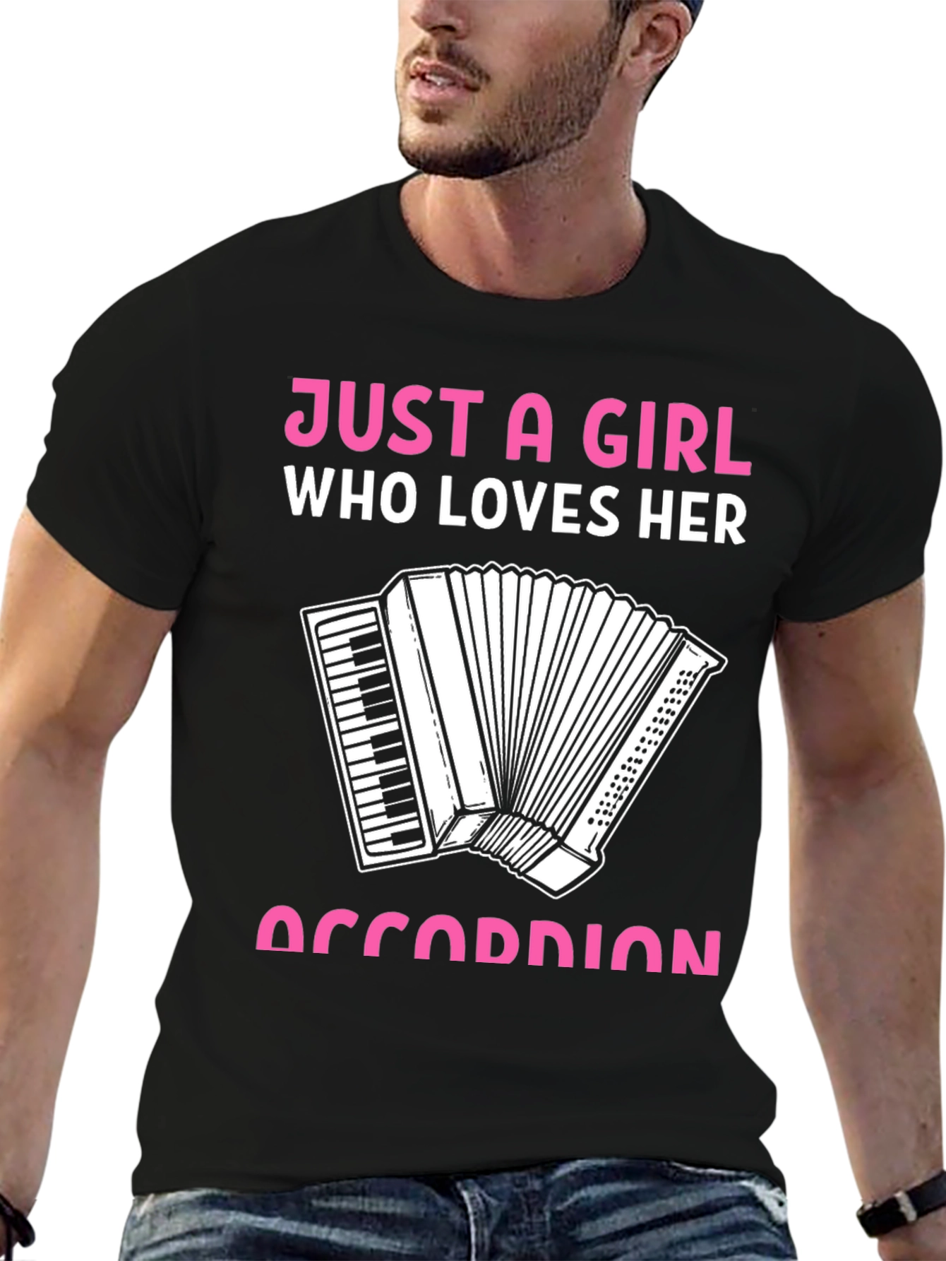 Just a Girl Who Loves Her Accordion T-Shirt