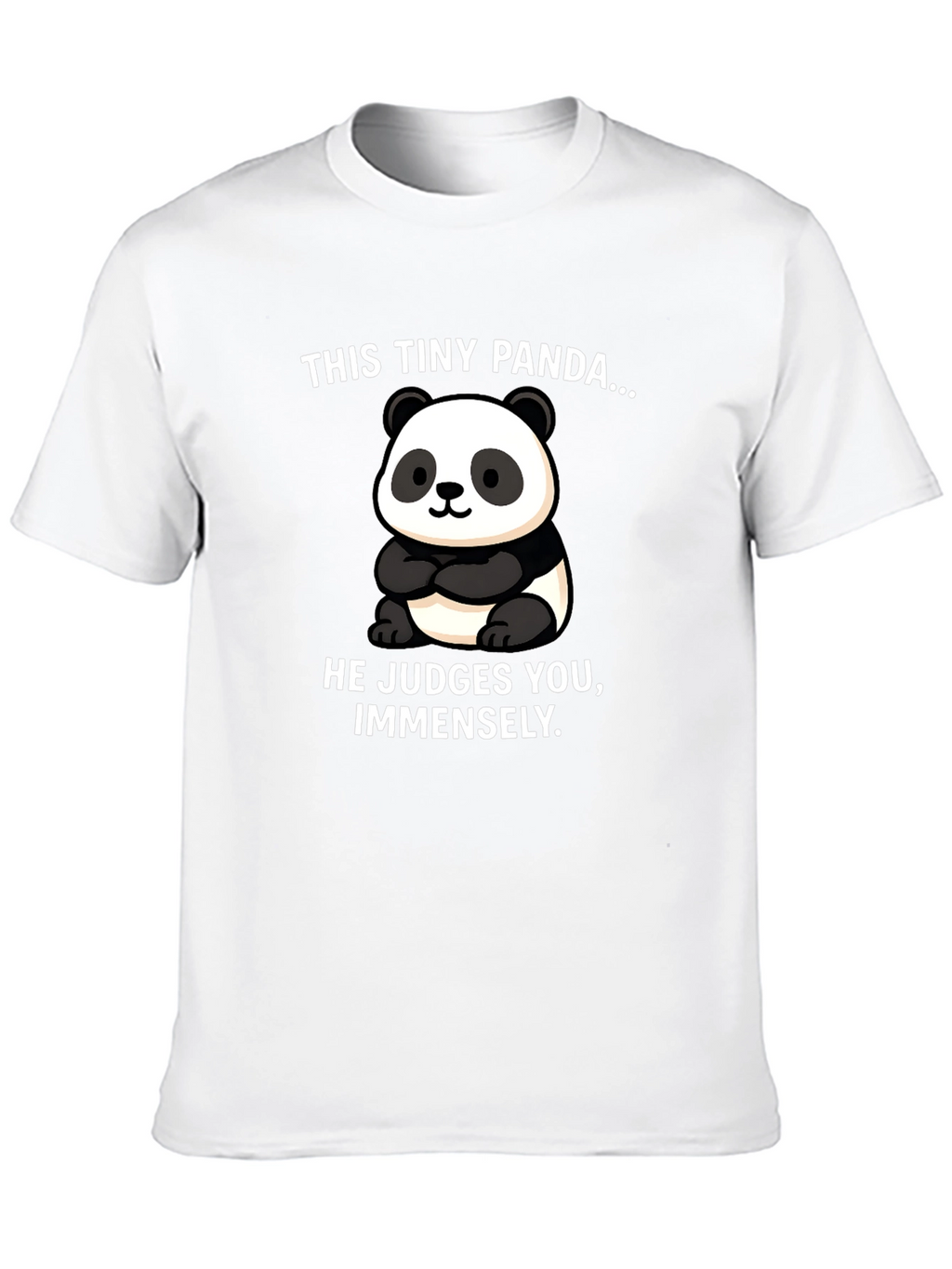 Funny Panda T-Shirt: He Judges You Immensely
