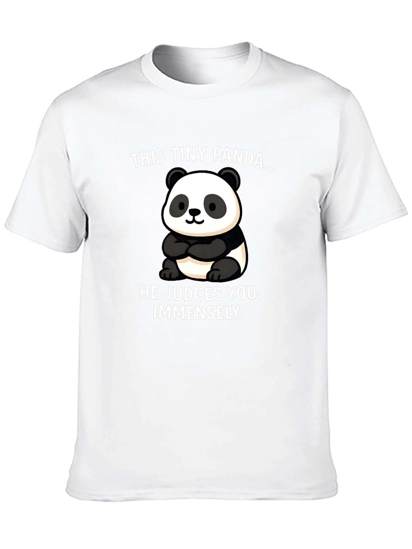 Funny Panda T-Shirt: He Judges You Immensely