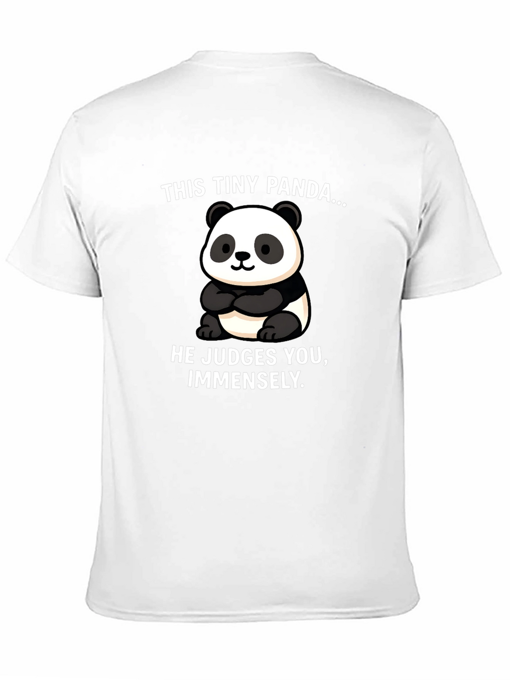 Funny Panda T-Shirt: He Judges You Immensely