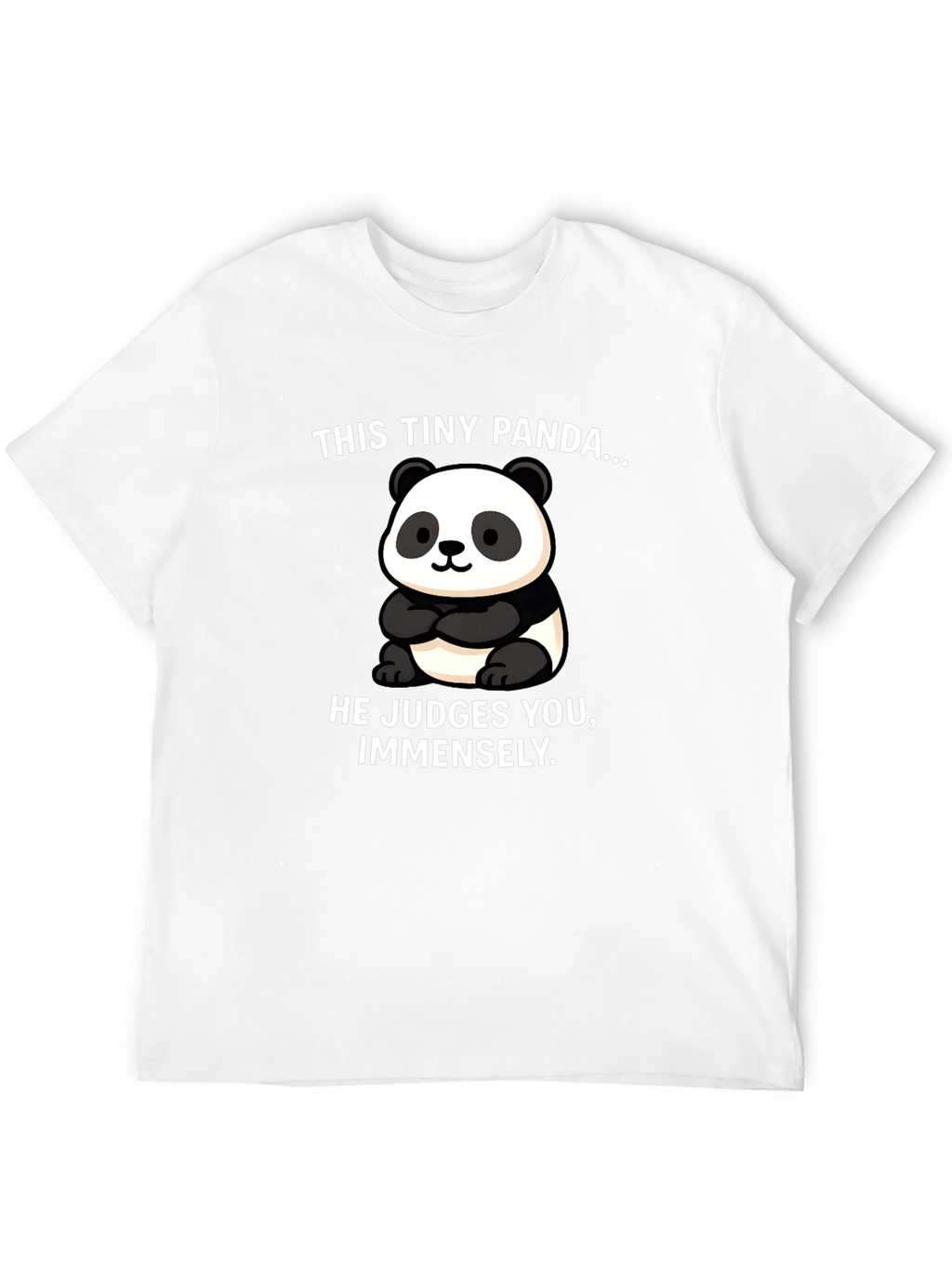 Funny Panda T-Shirt: He Judges You Immensely