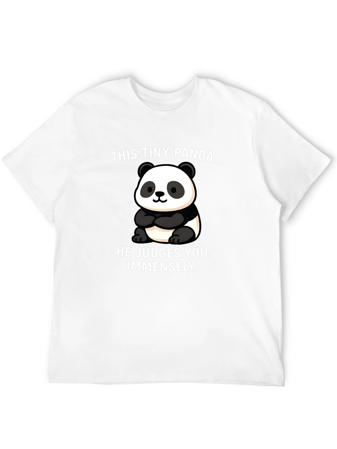 Funny Panda T-Shirt: He Judges You Immensely