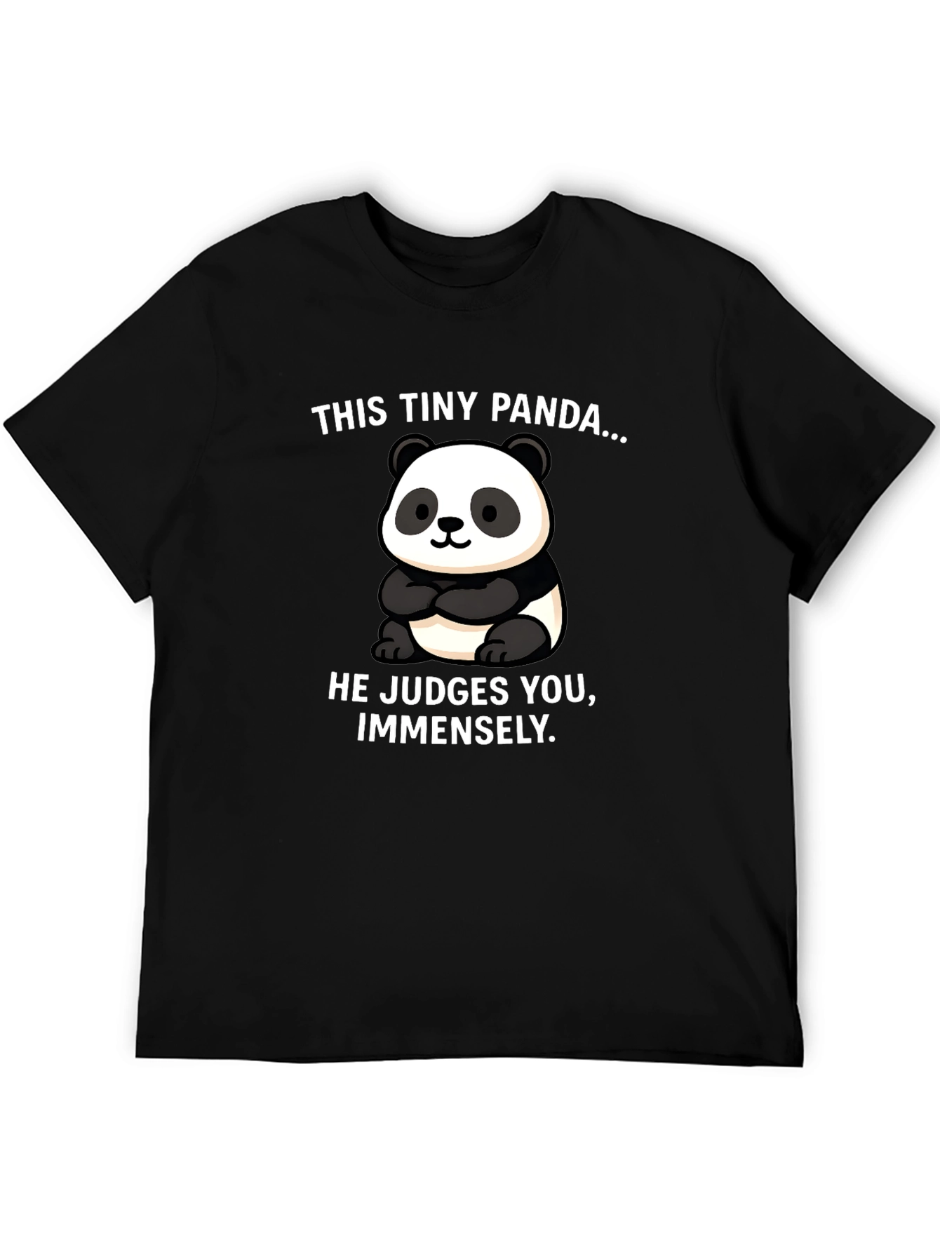 Funny Panda T-Shirt: He Judges You Immensely