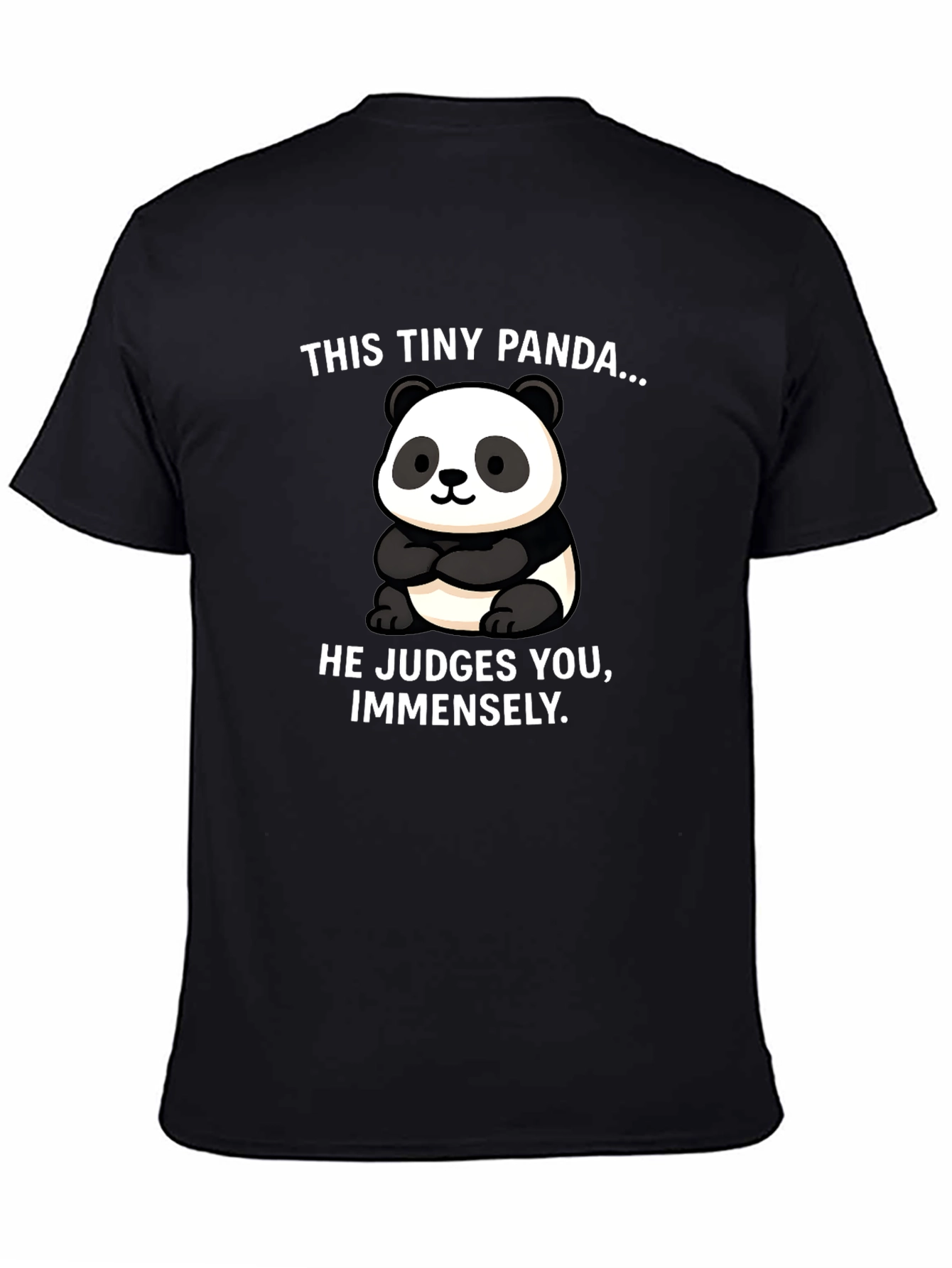 Funny Panda T-Shirt: He Judges You Immensely