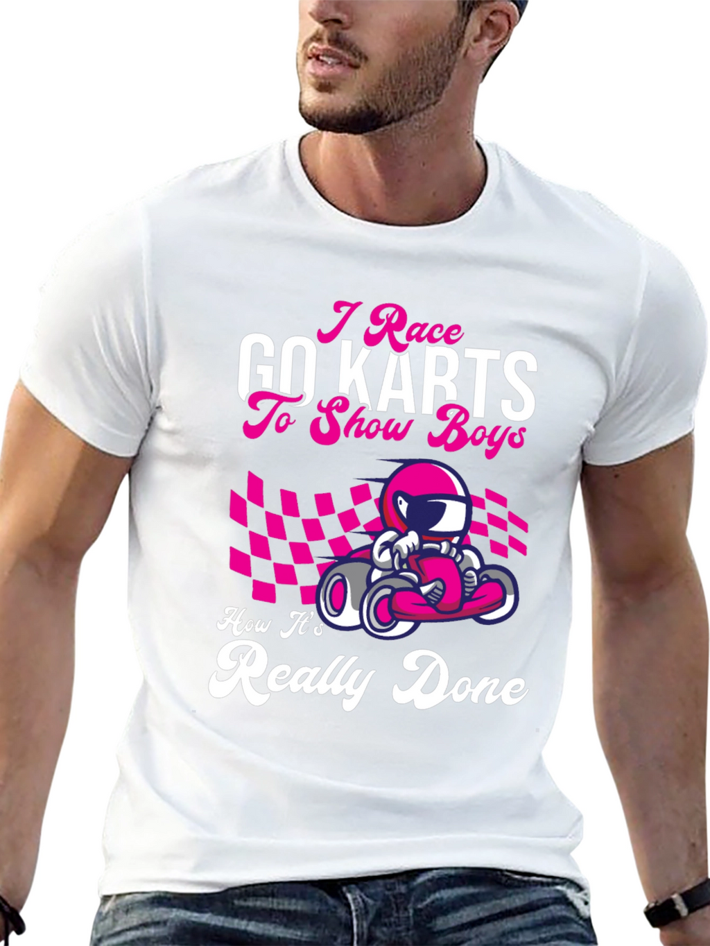 I Race Go Karts Graphic T-Shirt
