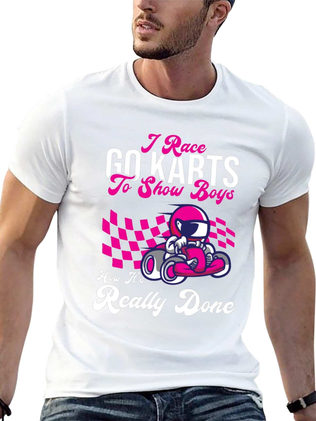 I Race Go Karts Graphic T-Shirt