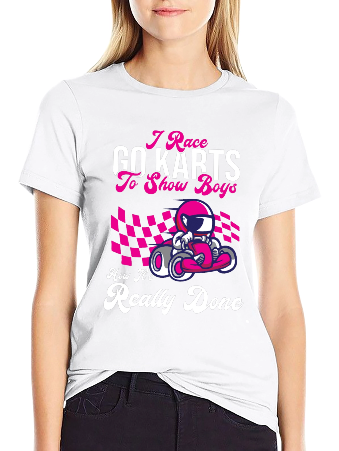 I Race Go Karts Graphic T-Shirt