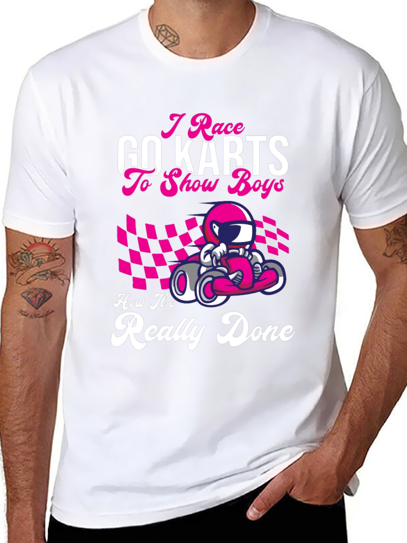 I Race Go Karts Graphic T-Shirt