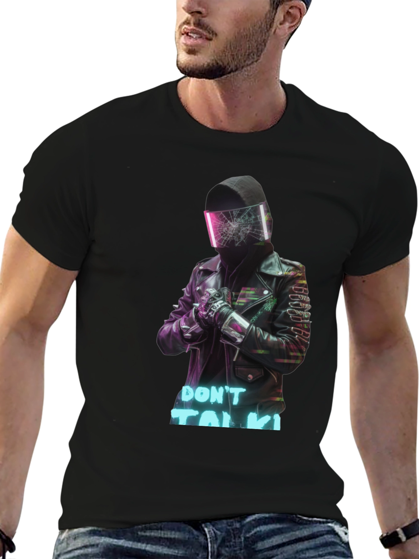 Cyberpunk Dont Talk Graphic Tee - Streetwear Style