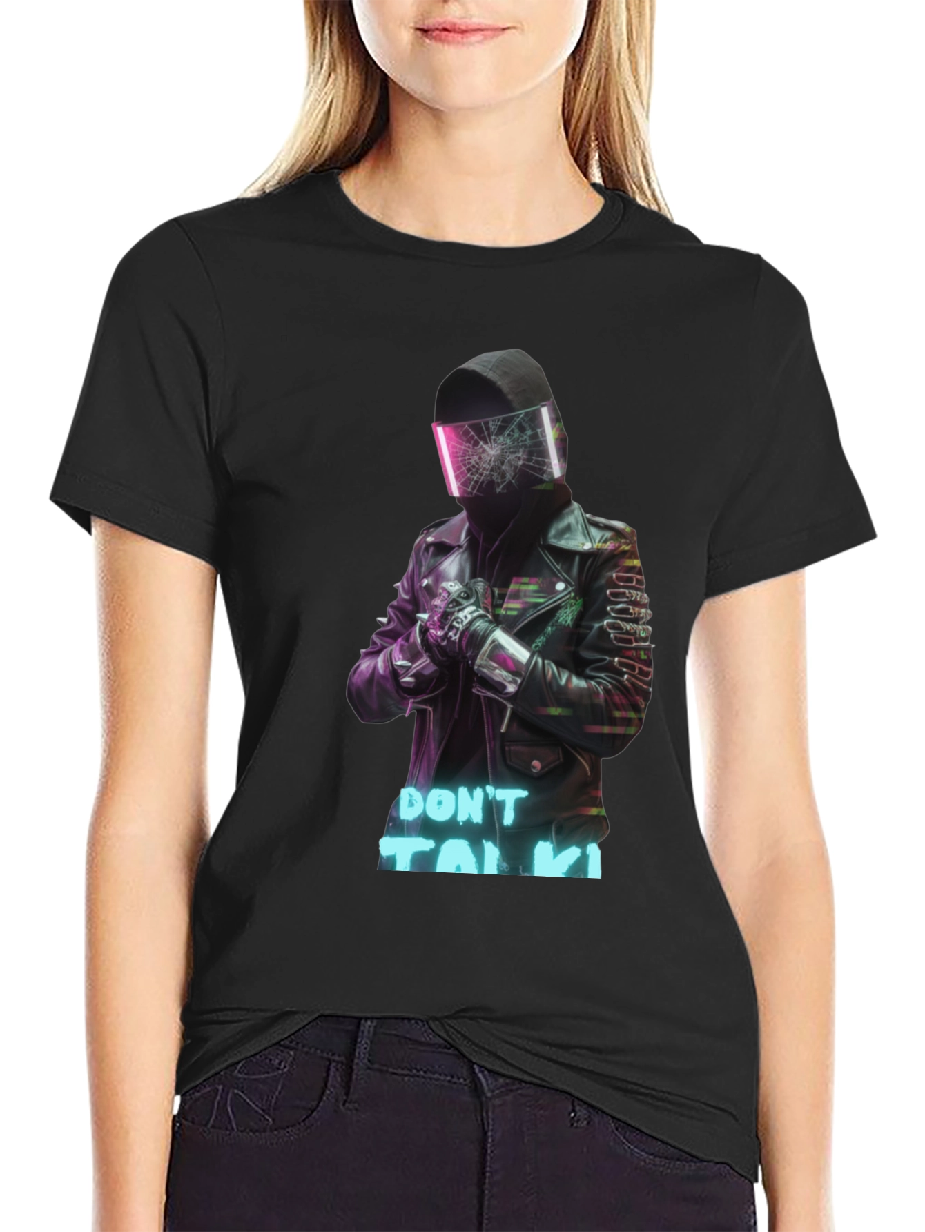 Cyberpunk Dont Talk Graphic Tee - Streetwear Style