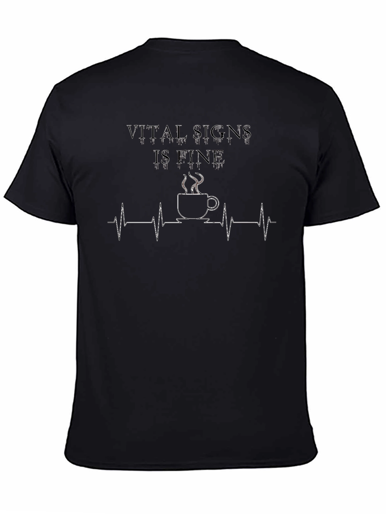 Vital Signs Coffee T-Shirt - Black