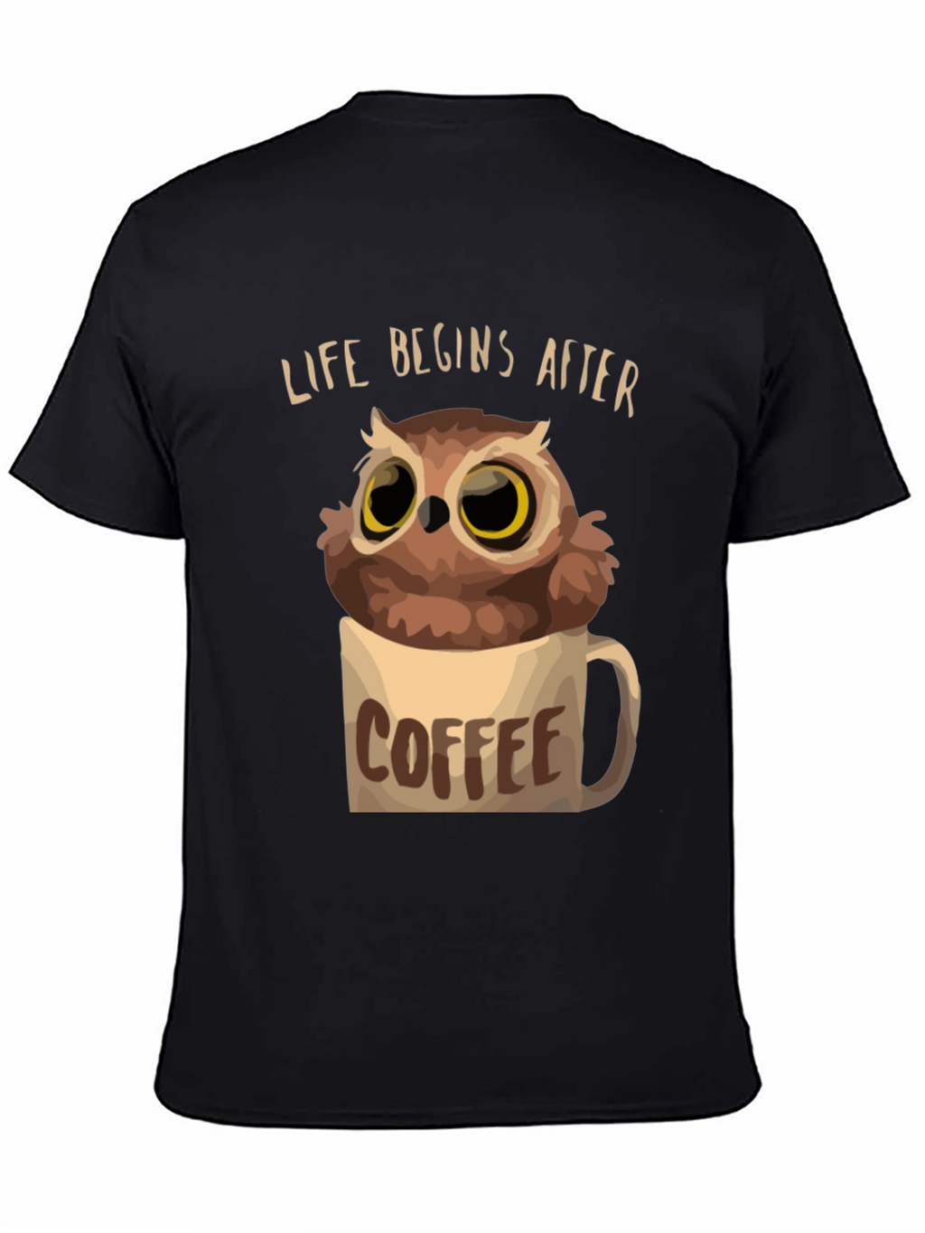 Life Begins After Coffee Owl T-Shirt
