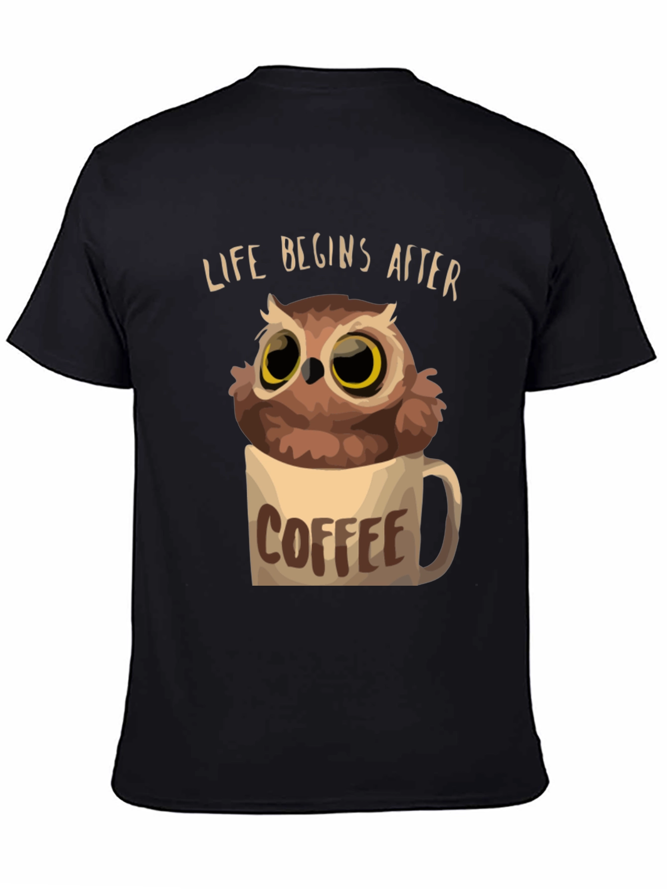 Life Begins After Coffee Owl T-Shirt