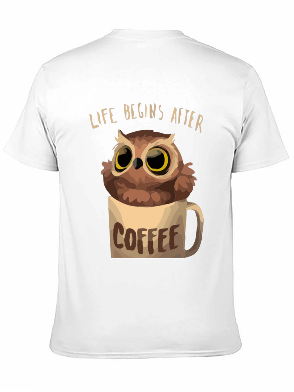 Life Begins After Coffee Owl T-Shirt