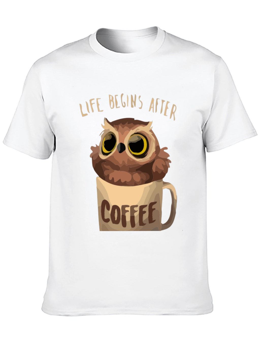 Life Begins After Coffee Owl T-Shirt