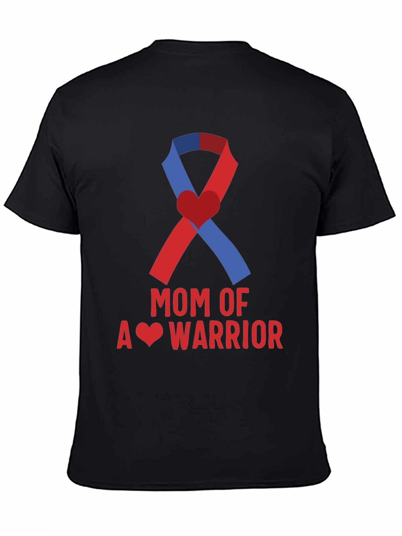 Mom of a Warrior Ribbon Graphic T-Shirt