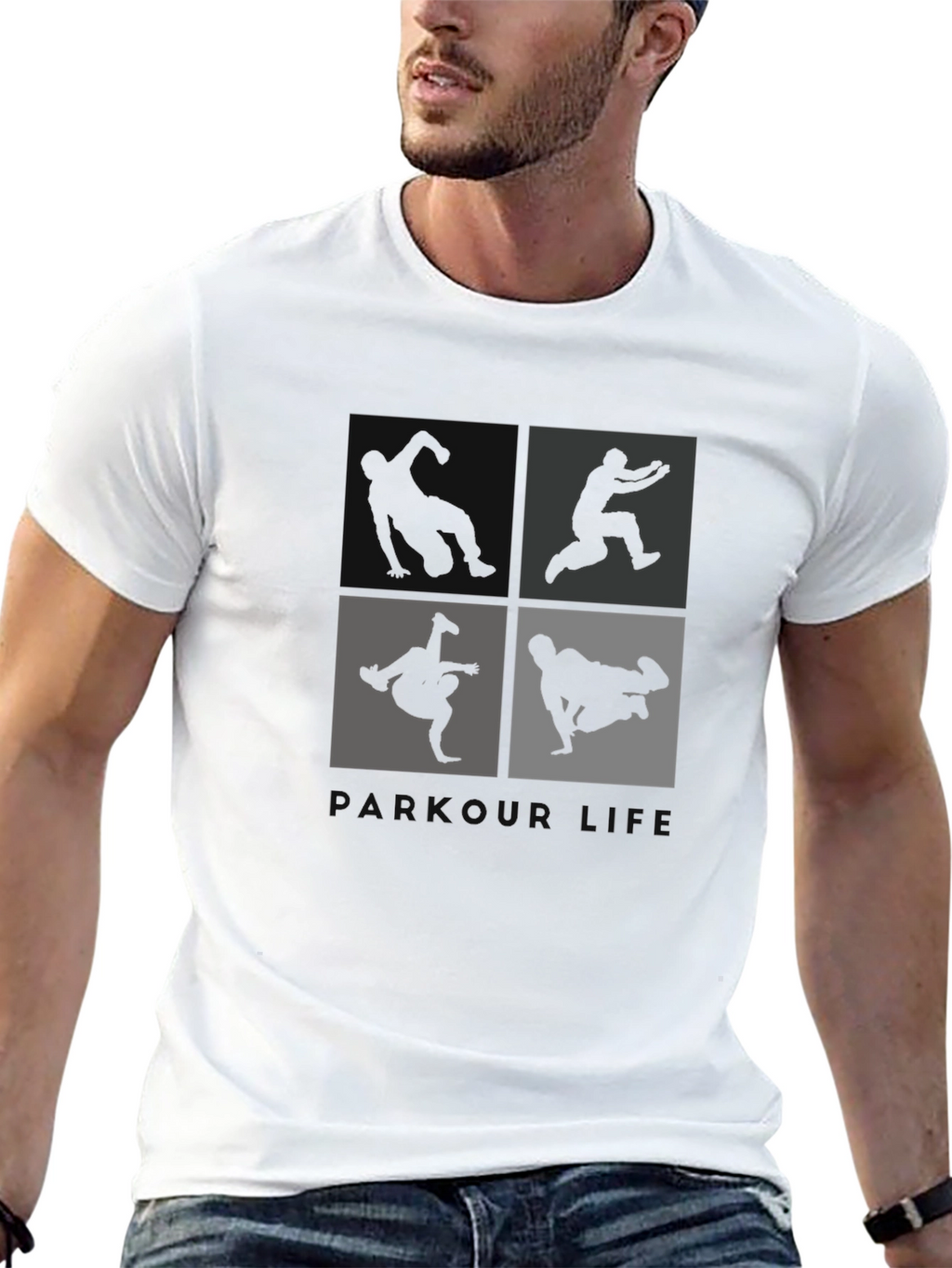 Parkour Silhouette Tee - Urban Style