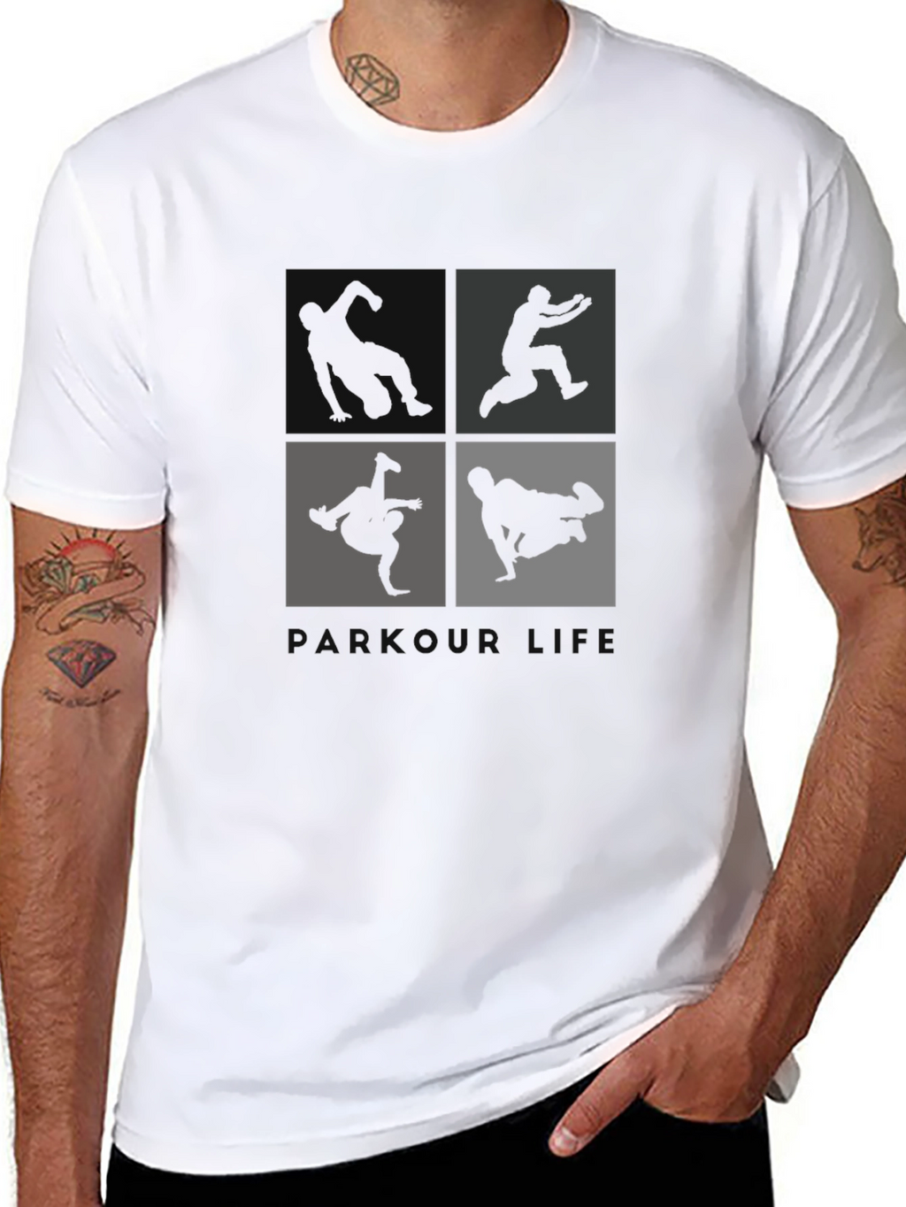 Parkour Silhouette Tee - Urban Style